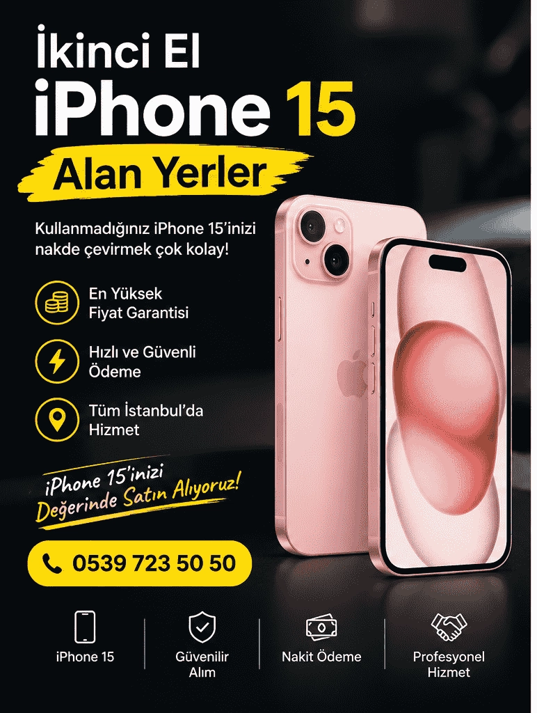 ikinci el iphone 15 alan yerler